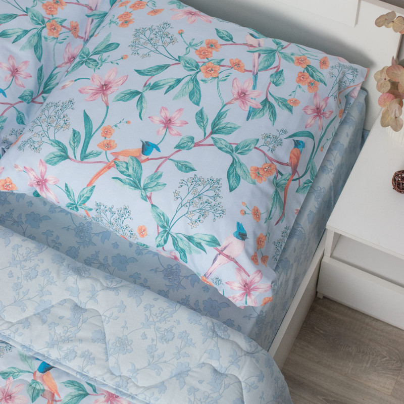 Набор летний Карфаген евро, поплин (хлопок 100 %), наволочка (70х70)